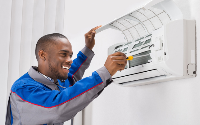 Professional air conditioning tune-up service in Katy Texas home