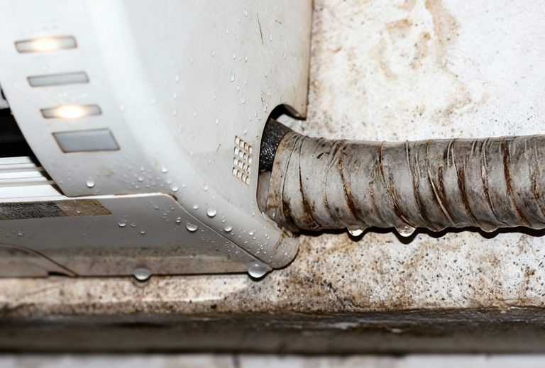 Clogged AC drain line leaking water – common issue fixed fast with AC repair Cinco Ranch
